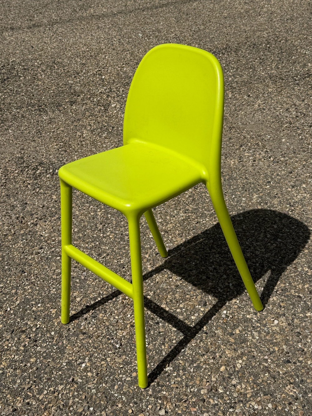 IKEA URBAN Junior Chair Lime Green Hard Sturdy Plastic Made in Italy